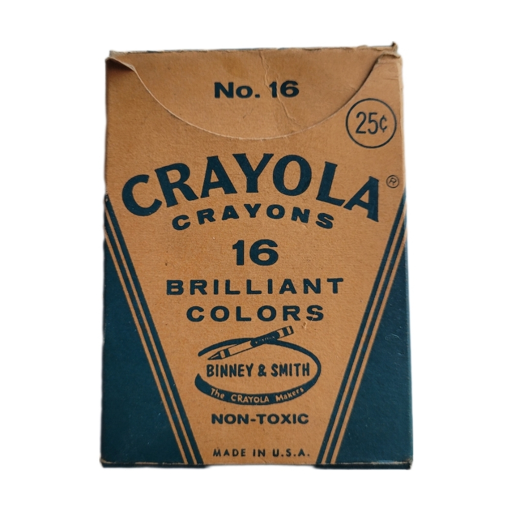 Vintage CRAYOLA Crayons No. 16 Box, $.25 with Crayons Binney & Smith